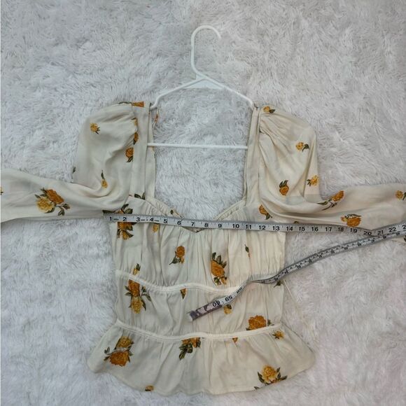 Reformation Plath in Constance Cream Floral Blouse Size S - Picture 5 of 14